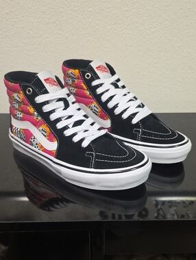 Vans Skate Sk8-Hi Fuchsia Fedora Dice Men’s 7 Women’s 8.5 New